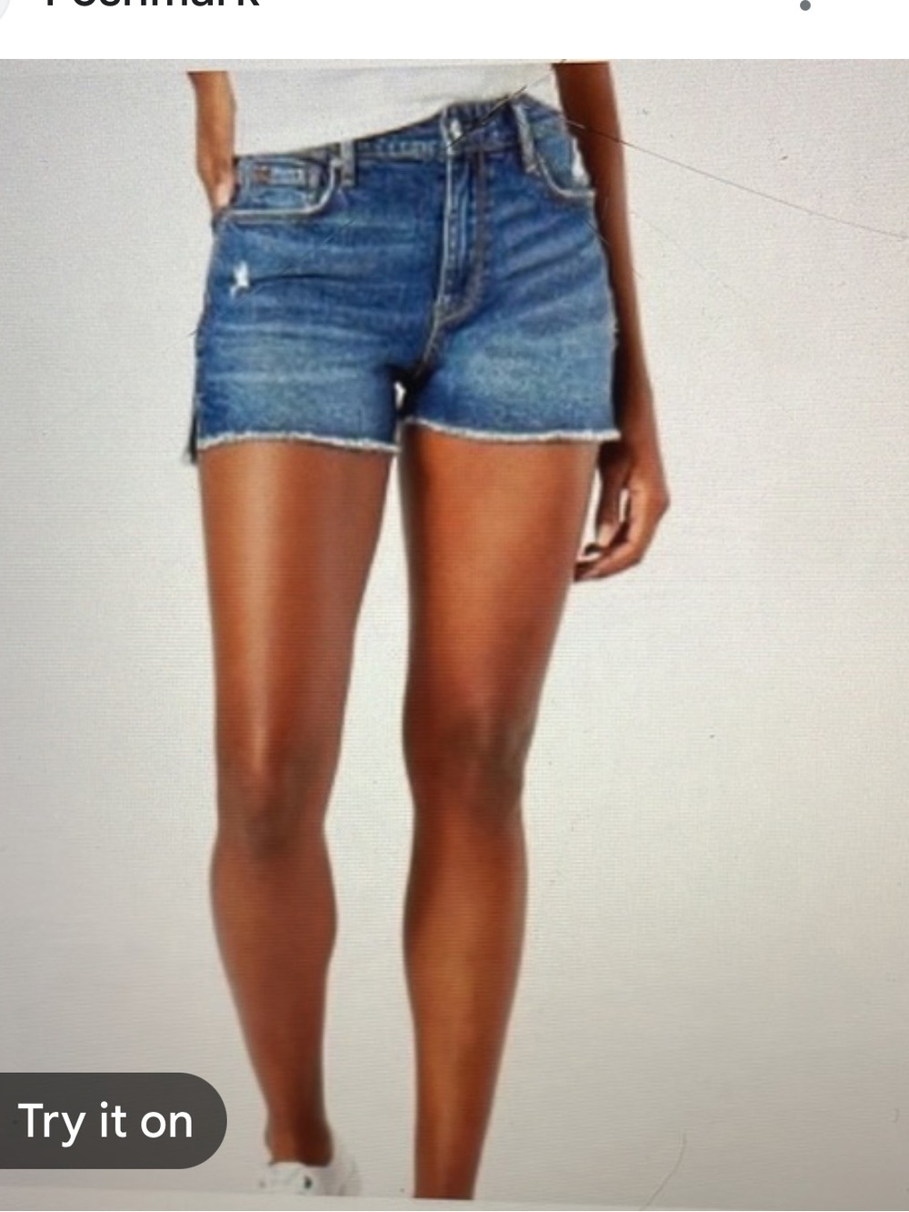 Denizen from Levi's High-Rise distressed Denim cutoff shorts